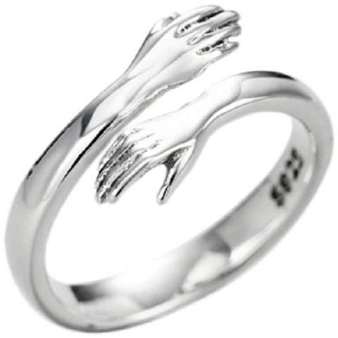 Anello Abbraccio Color Argento   1 Confezione - Foto 1
