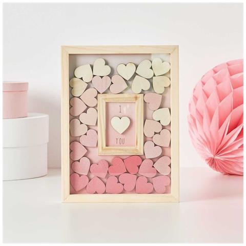 20 Cuori Di Legno Naturale - 30 Mm - Foto 1