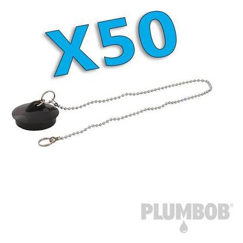 Tappo Di Pvc Con Catena 38mm, Pacchi Da 5 - 10 E 50 Tappi Offertissima!!! - 1 Tappo - Foto 1