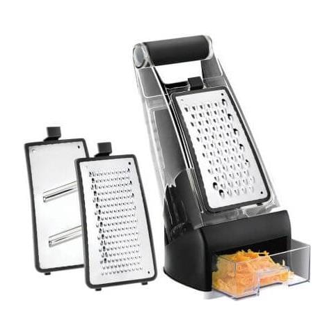 Set Grattugia Con 3 Lame E Contenitore Nero - Foto 1