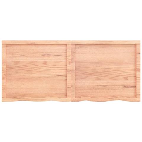 Piano Bagno Marrone 140x60x (2-6) cm Legno Massello Trattato - Foto 2