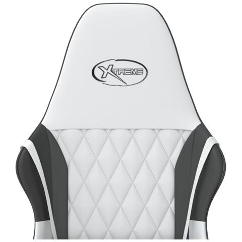 Sedia Da Gaming Bianco E Nero In Similpelle - Foto 11