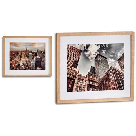 Quadro Edificio Legno Vetro 43 X 3 X 53 Cm (6 Unità) - Foto 2