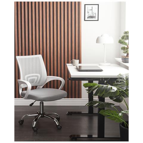 Sedia Da Ufficio Solid Grigio Chiaro - Foto 1