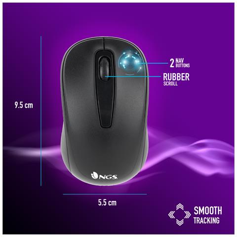 Tastiera Wireless NGS-KEYBOARD-0358  per Casa e Ufficio (Layout Inglese) Colore Nero - Foto 2