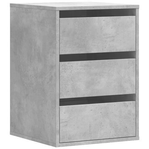 Cassettiera Angolo Grigio Cemento 40x41x58cm Legno Multistrato - Foto 2