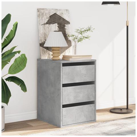 Cassettiera Angolo Grigio Cemento 40x41x58cm Legno Multistrato - Foto 3