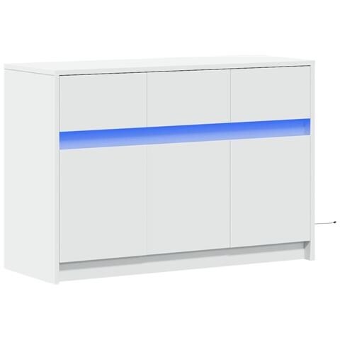 Mobile Porta Tv Con Led Bianco 91x34x61 Cm In Truciolato - Foto 3