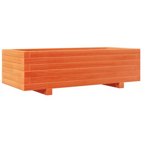 Fioriera Giardino Marrone Cera 90x40x26,5cm Legno Massello Pino - Foto 2