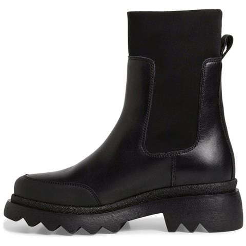Black Casual Closed Booties Stivaletti Pelle Scarpe Donna Nero Eu 38, 1-25830-41 001 - Foto 3