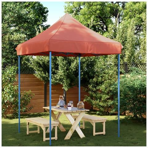 Tenda Da Festa Pieghevole Pop-up Terracotta 200x200x306 Cm - Foto 1