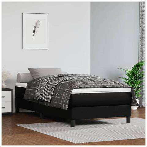 Materasso A Molle Insacchettate Nero 120x190x20cm In Similpelle - Foto 1