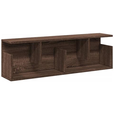 Mobile A Parete 100x20x30cm Rovere Marrone In Legno Multistrato - Foto 2