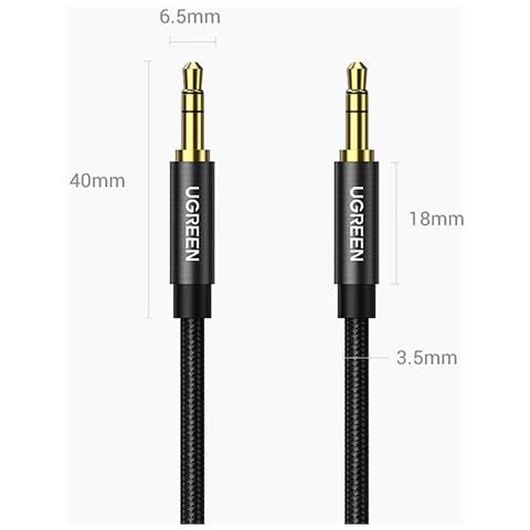 Cavo Jack To Jack 3.5mm, 2 Metri, Black - Foto 2