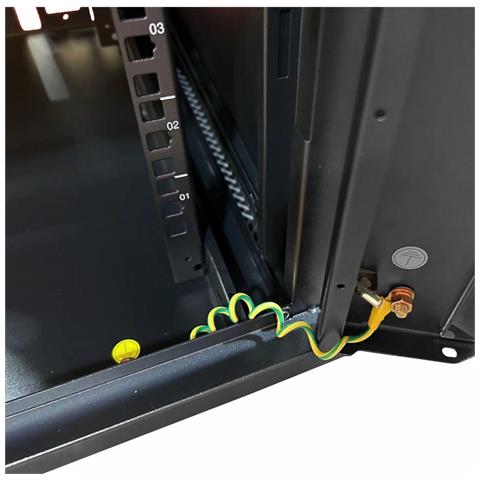 Armadio Rack 19" a muro 15 unità sezione unica prof. 600mm Nero - Foto 2