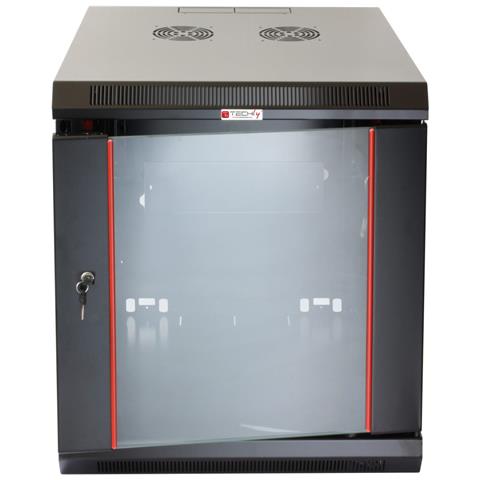 Armadio Rack 19" a muro 15 unità sezione unica prof. 600mm Nero - Foto 7