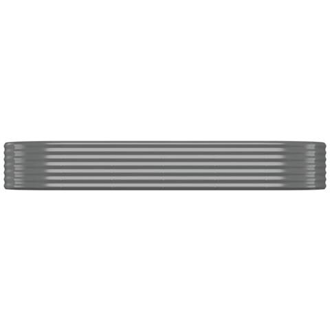 Letto Giardino Acciaio Verniciato A Polvere 249x100x36cm Grigio - Foto 2