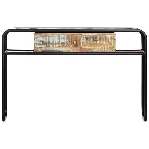 Tavolo Consolle 118x30x75 Cm In Legno Massello Di Recupero - Foto 1