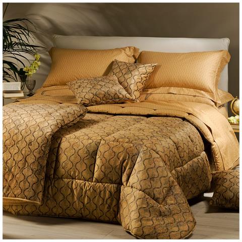 Trapunta Geo Morsetto Cuoio In Raso Di Cotone - Geo, 300 Gr /mq Colore Neutro Misura Matrimoniale - Foto 1