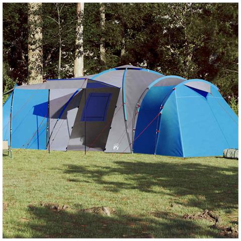 Tenda da Campeggio a Cupola per 12 Persone Blu Impermeabile - Foto 1