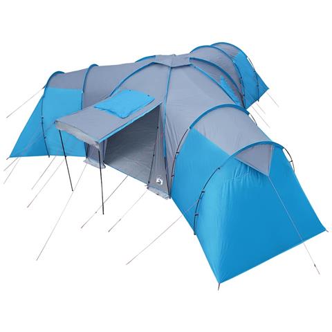 Tenda da Campeggio a Cupola per 12 Persone Blu Impermeabile - Foto 8