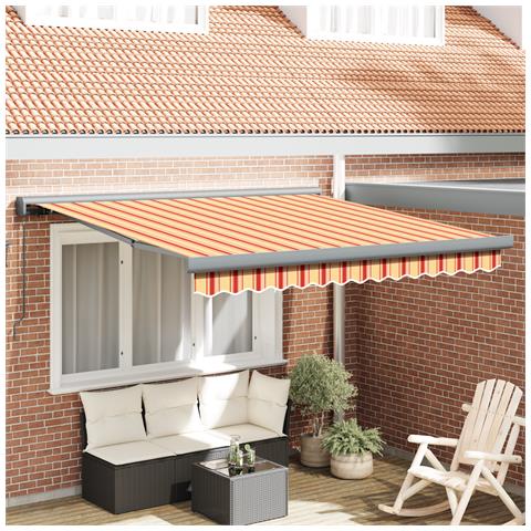 Tenda Retrattile Manuale - Gialla e Arancione 350x250 cm - Foto 2