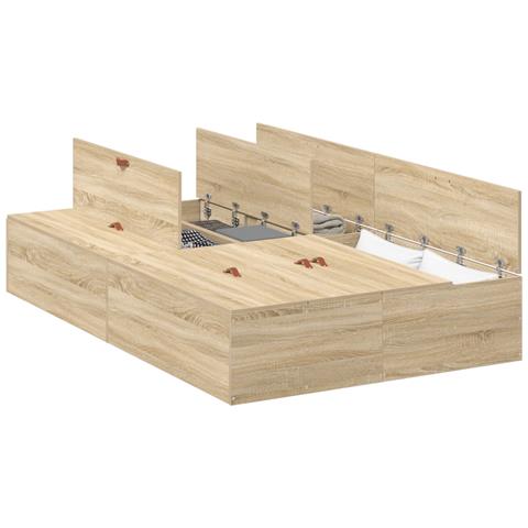 Struttura letto con contenitore in rovere Sonoma 120x190 cm - Foto 1