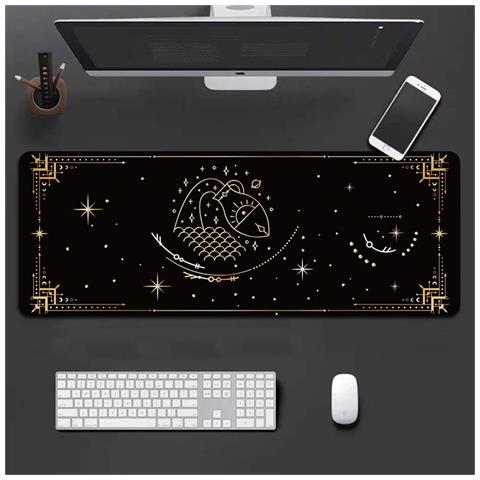 Tappetino Per Mouse Zodiacale Acquario Con Bordo Cucito - Ampio E Antiscivolo - Foto 1