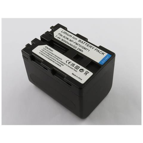 Batteria Per Sony Np-fm70 / Np-qm71 Videocamera Li-ion 7.4v 3000mah 22.2wh. 2wh - Foto 2
