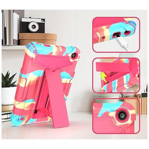 Custodia Per Amazon Fire 7 7.0"" Armatura Con Supporto Rosa - Foto 2