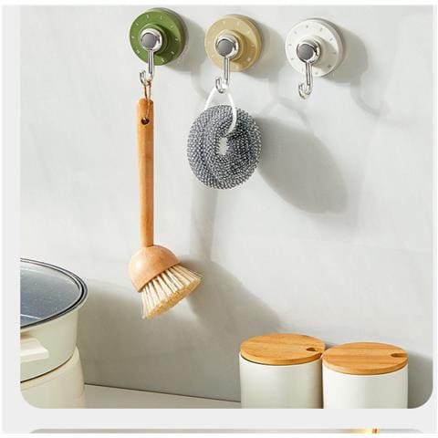 Set Di 3 Ganci A Ventosa Senza Foratura - Ganci Da Parete Rimovibili Per Cucina E Bagno Brown - Foto 4