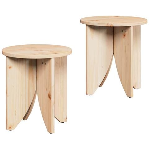 Tavolino da salotto 2 pcs Naturale 41,5 x 41,5 x 44 cm - Foto 1