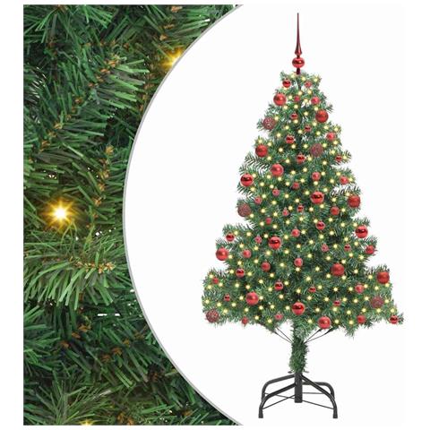 Albero di Natale con 300 LED con supporto Verde 180 cm PVC - Foto 1
