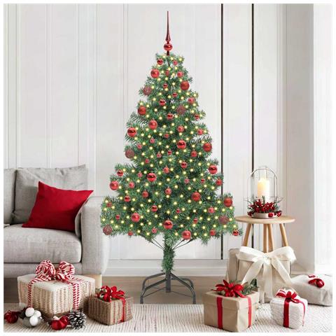 Albero di Natale con 300 LED con supporto Verde 180 cm PVC - Foto 2