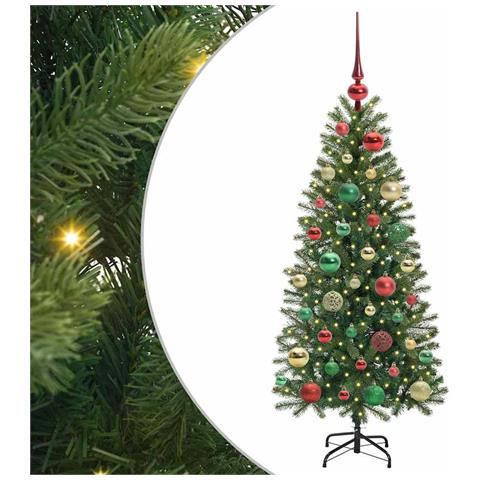 Albero di Natale artificiale con 150 LED Verde 120 cm PE e PVC - Foto 1