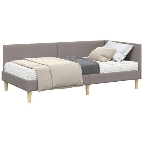 Struttura Letto Angolare con Materasso 2 pcs Talpa Tessuto - Foto 1