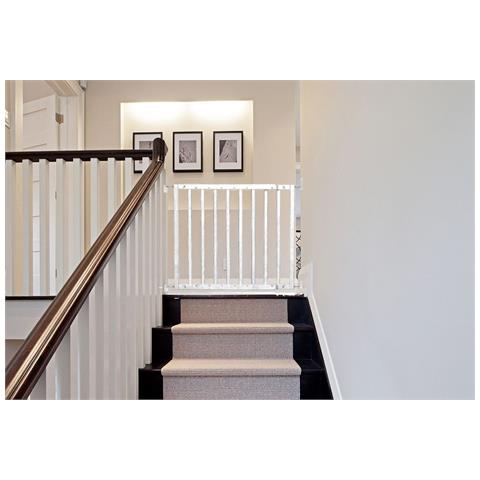 Safetots Cancelletto Di Sicurezza Top Of Stairs Per La Parte Superiore Delle Scale, Fissaggio A Vite, In Legno, Bianco, 63,5cm - 105,5cm - Foto 1