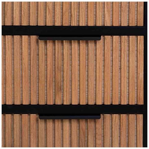 Cassettiera 3 Cassetti Legno E Metallo 80x39,5x81h Cm - Foto 7