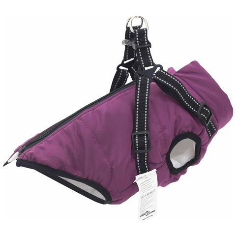 Cappotto per Cani con imbracatura Viola L32 Pile e Poliestere - Foto 1
