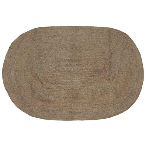 Tappeti per area Ovale Grigio 152 x 245 cm Juta - Foto 1