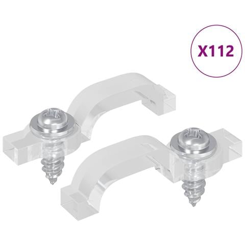 Clip per Striscia LED 2 pcs Trasparente 23,8 x 7,3 x 4,3 mm - Foto 1
