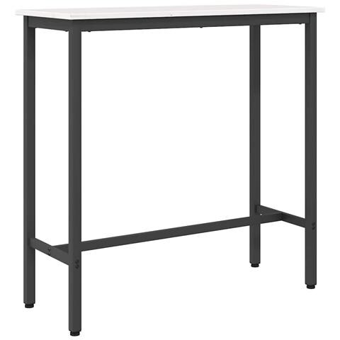 tavolo Bianco 100 x 40 x 101 cm Legno ingegnerizzato e acciaio - Foto 1