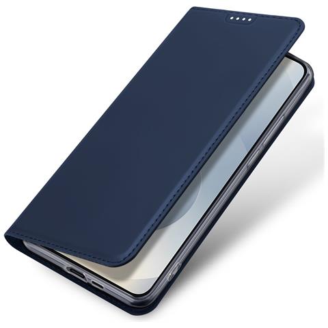 Cover per Galaxy S25 Edge - Pelle /PU, Blu - Foto 2