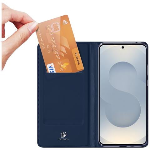 Cover per Galaxy S25 Edge - Pelle /PU, Blu - Foto 4