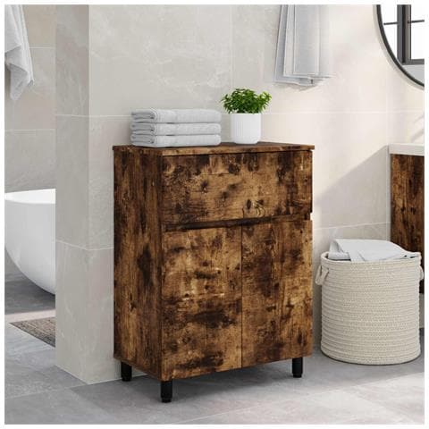 Mobiletto da bagno Rovere Fumo 60 x 35 x 80 cm - Foto 2