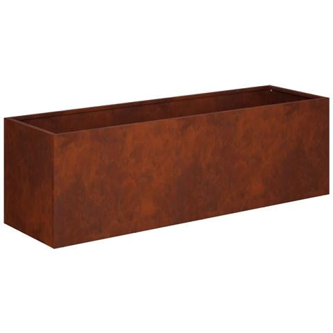 Vaso da giardino Ruggine 80 x 30 x 30 cm Acciaio Corten - Foto 1