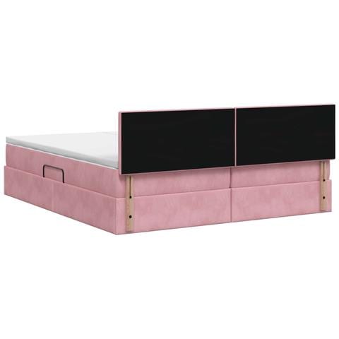 Letto con Contenitore con testiera 2 pz Rosa - Foto 9