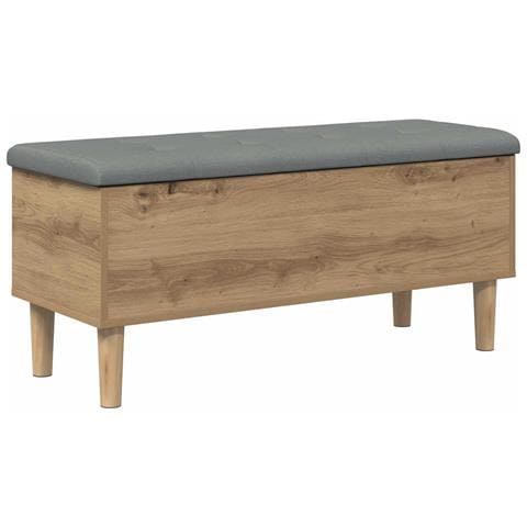 Panchina con Cuscino Rovere Artigianale 102 x 42 x 46 cm - Foto 1