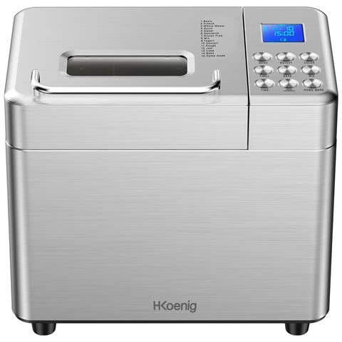 BAKE440 Macchina del Pane, 15 Programmi, Mantenimento Caldo, Ciotola Antiaderente Rimovibile, Display LCD, 600W - Foto 1