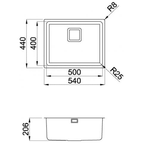LAV. INOX W-SQUARE 54x44 - Foto 2